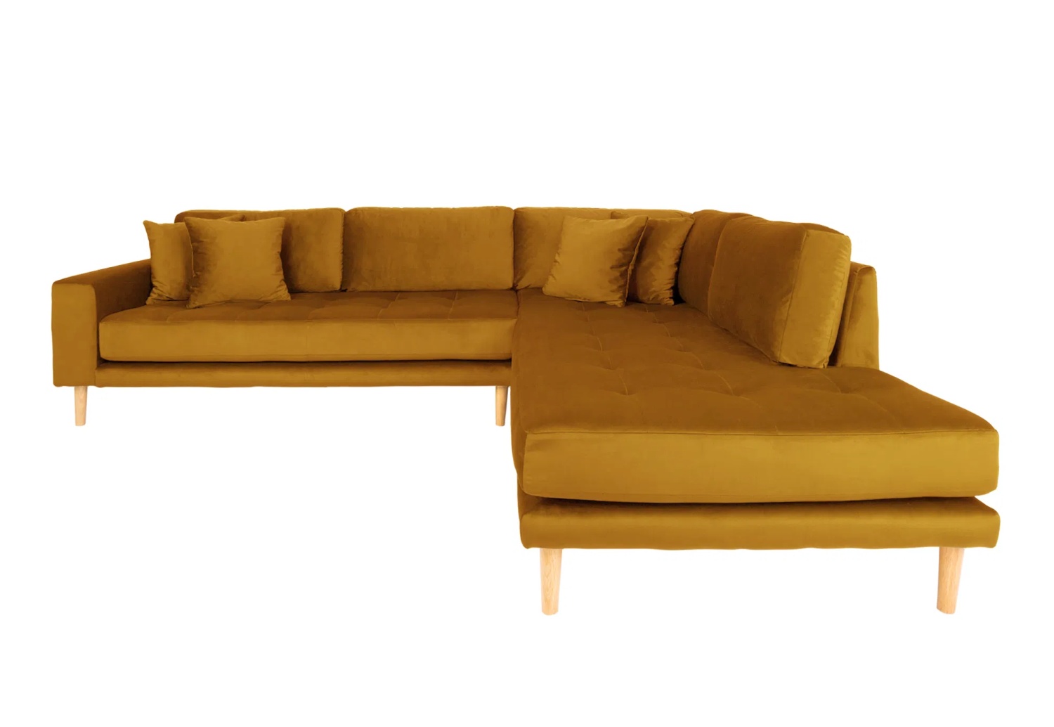 Lido Ecksofa 257x220 cm L-Form in Samt oder Stoff