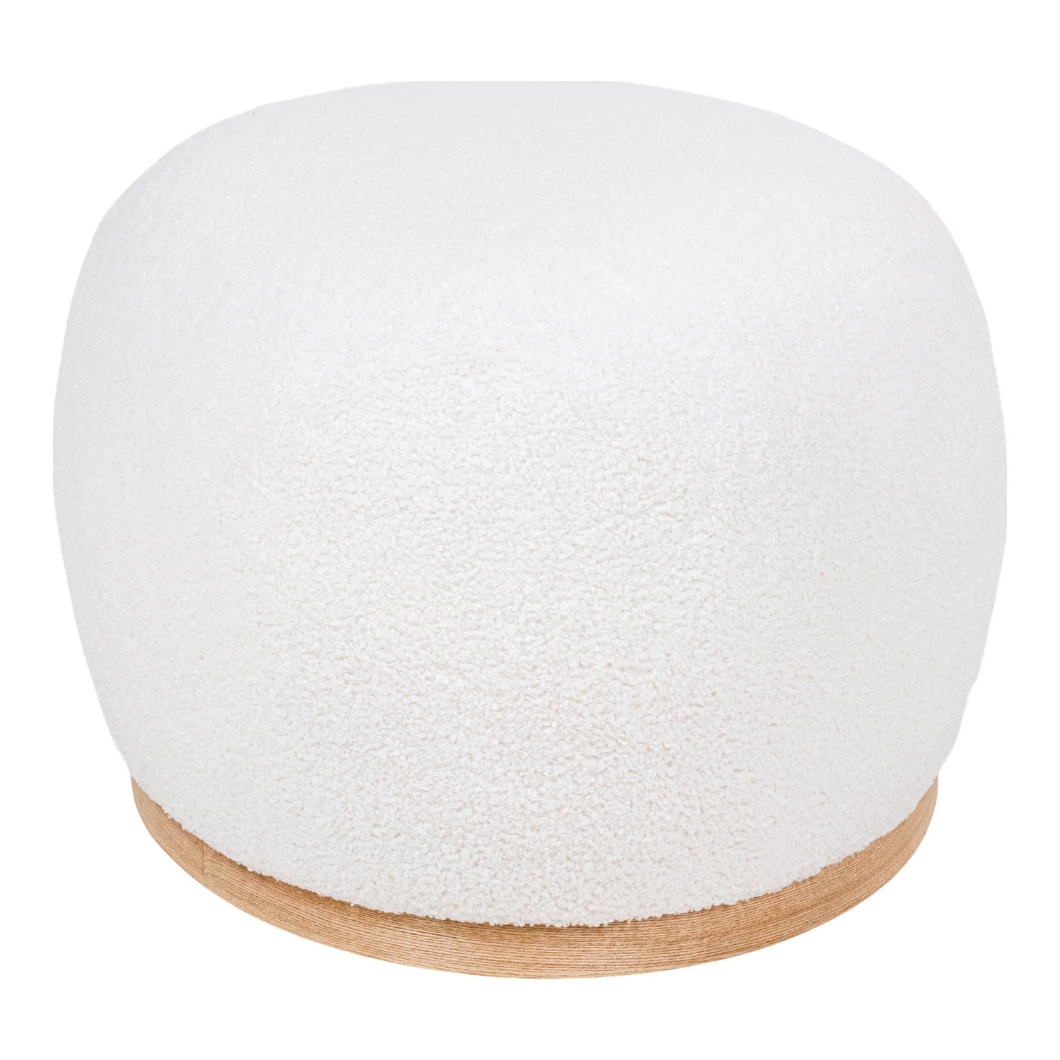 Manhattan Pouf 88,5x54,5x36 cm, Bouclé weiß