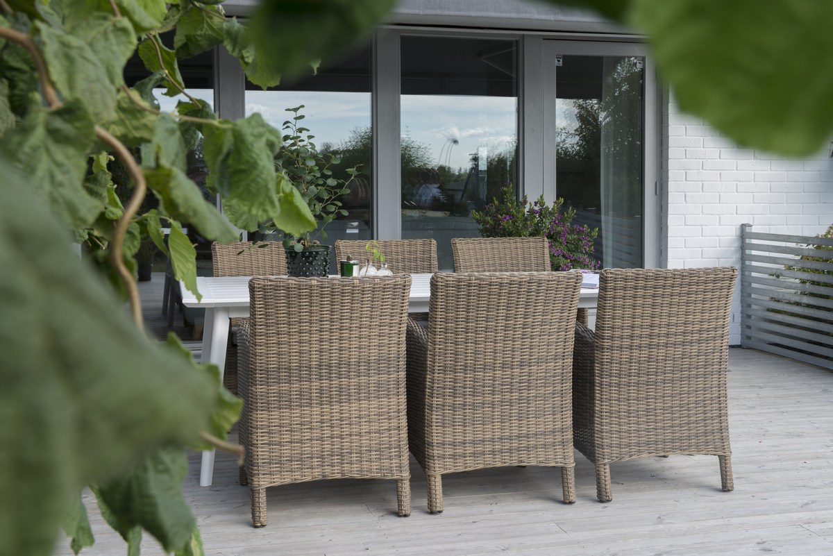 Dallas 2-er Set Dining-Sessel Alu/Polyrattan mit Kissen von Hillerstorp