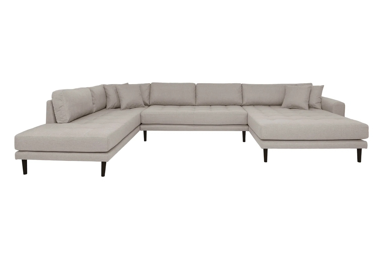 Lido Wohnlandschaft U-Sofa 370x220 cm in Samt oder Stoff