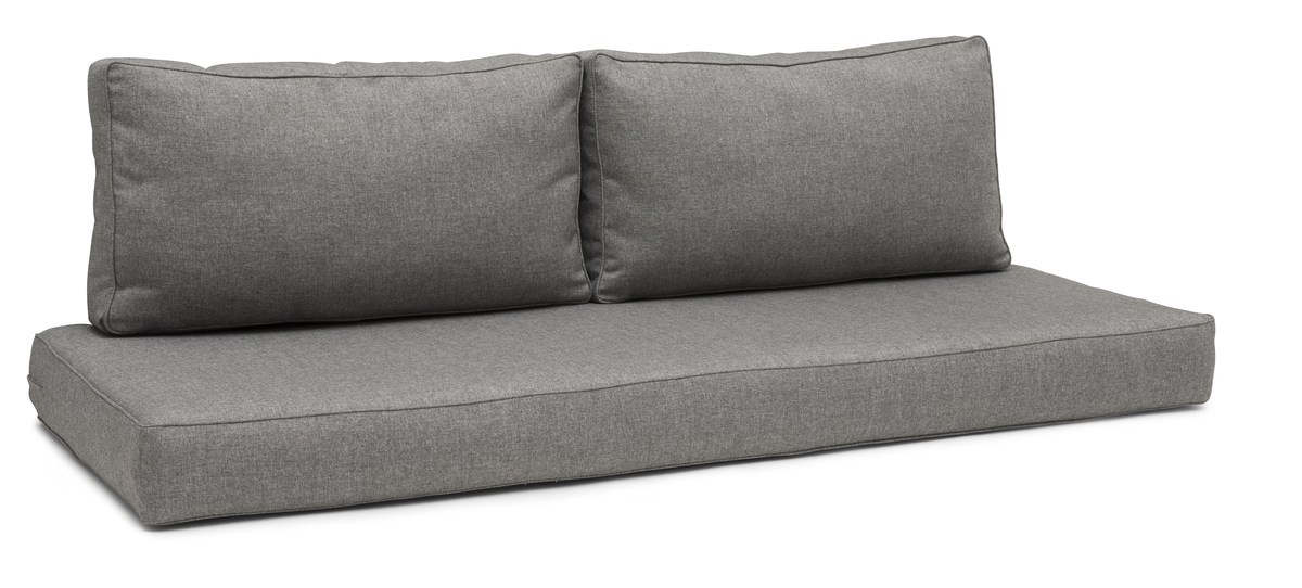 Stoltö 3-Sitzer Sofa aus FSC-Hoz orkangrau inkl. Polsterset