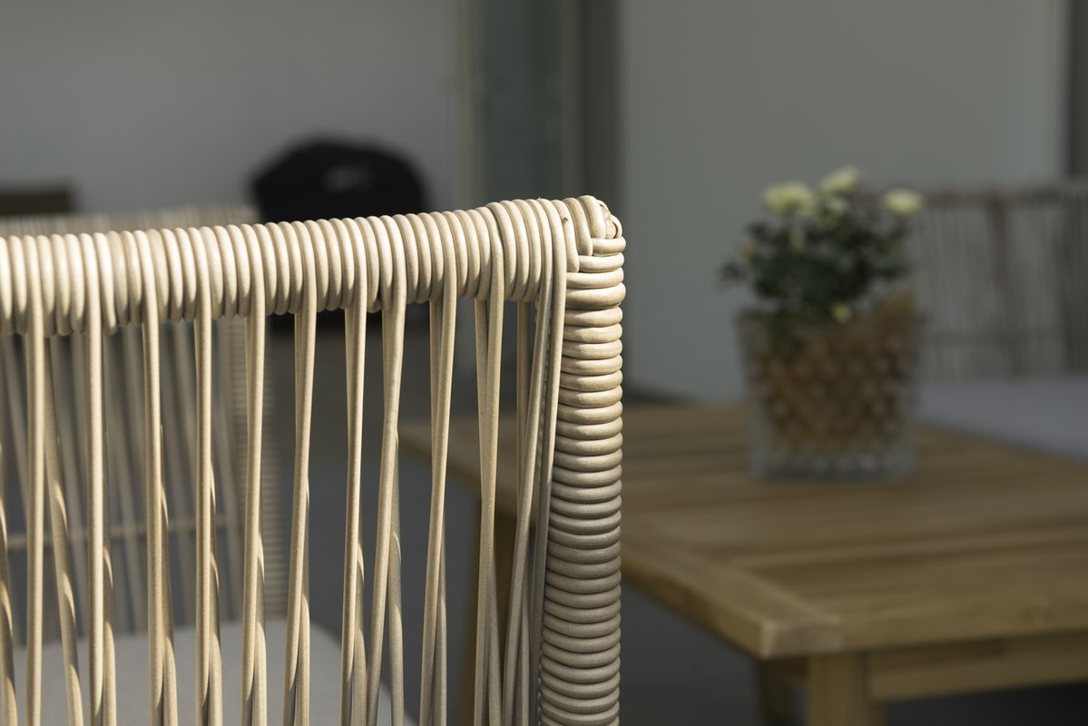 Himmelsnäs Lounge-Sessel Teak/Polyrattan-Geflecht beige, inkl. Kissen