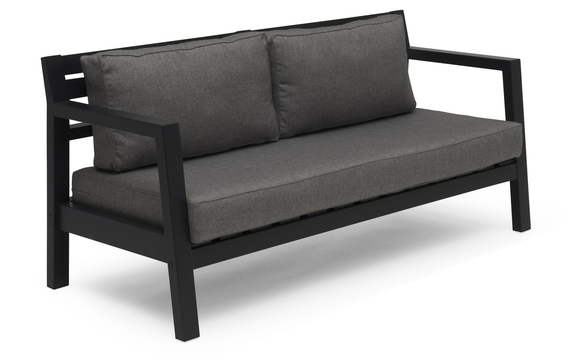 Stoltö 3-Sitzer Sofa aus FSC-Hoz orkangrau inkl. Polsterset